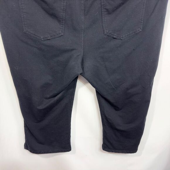 Lane Bryant Plus Size 28 Capri Pants Black Knit Solid Cotton‎ Stretch 661 - Picture 7 of 10